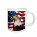 3dRose American Flag USA Bald Eagle Patriotism Patriotic Stars Stripes - Mugs (mug_155153)