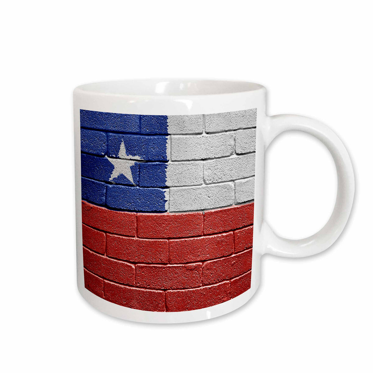3dRose National flag of Chile painted onto a brick wall Chilean - Mugs (mug_155205)