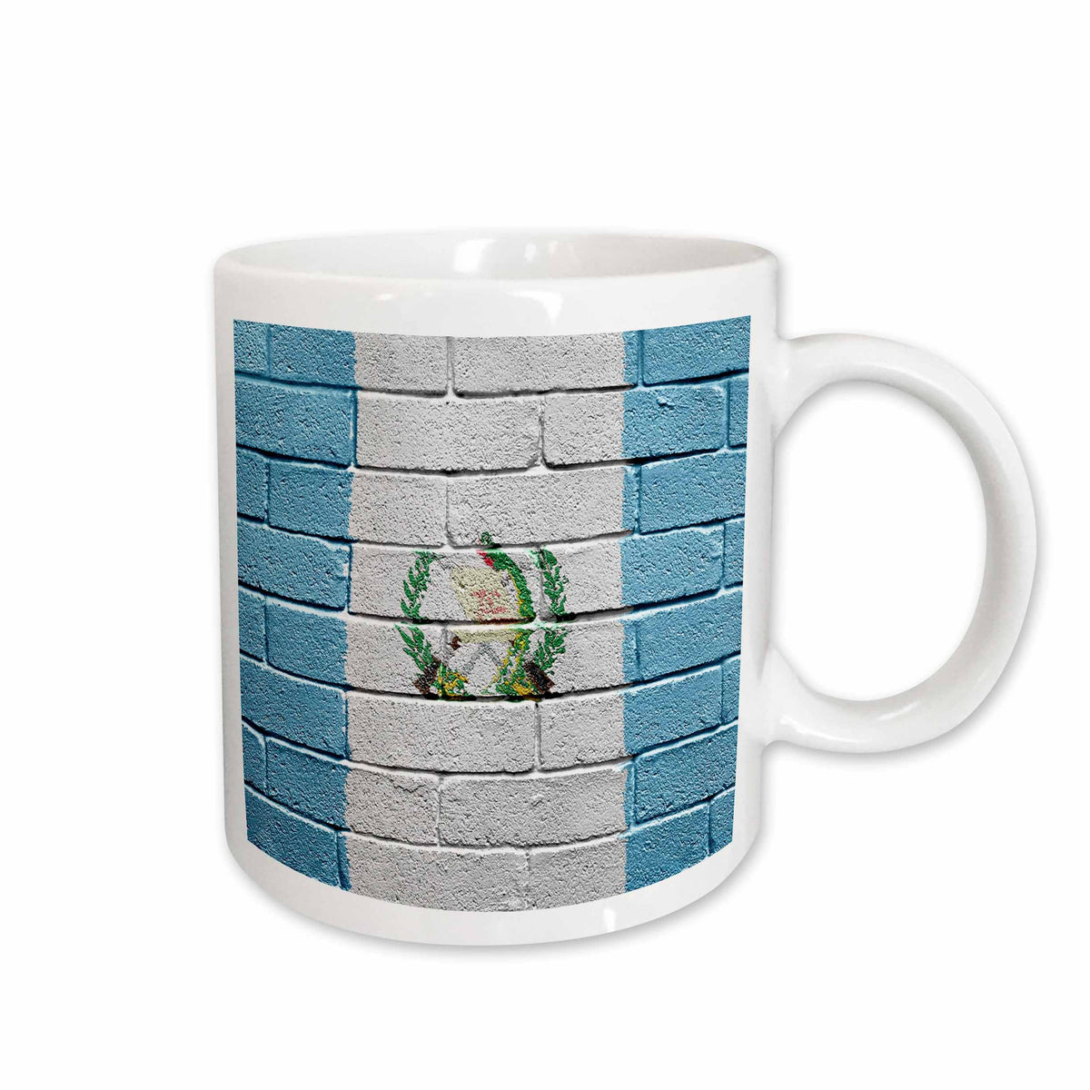 3dRose National flag of Guatemala painted onto a brick wall Guatemalan - Mugs (mug_155237)