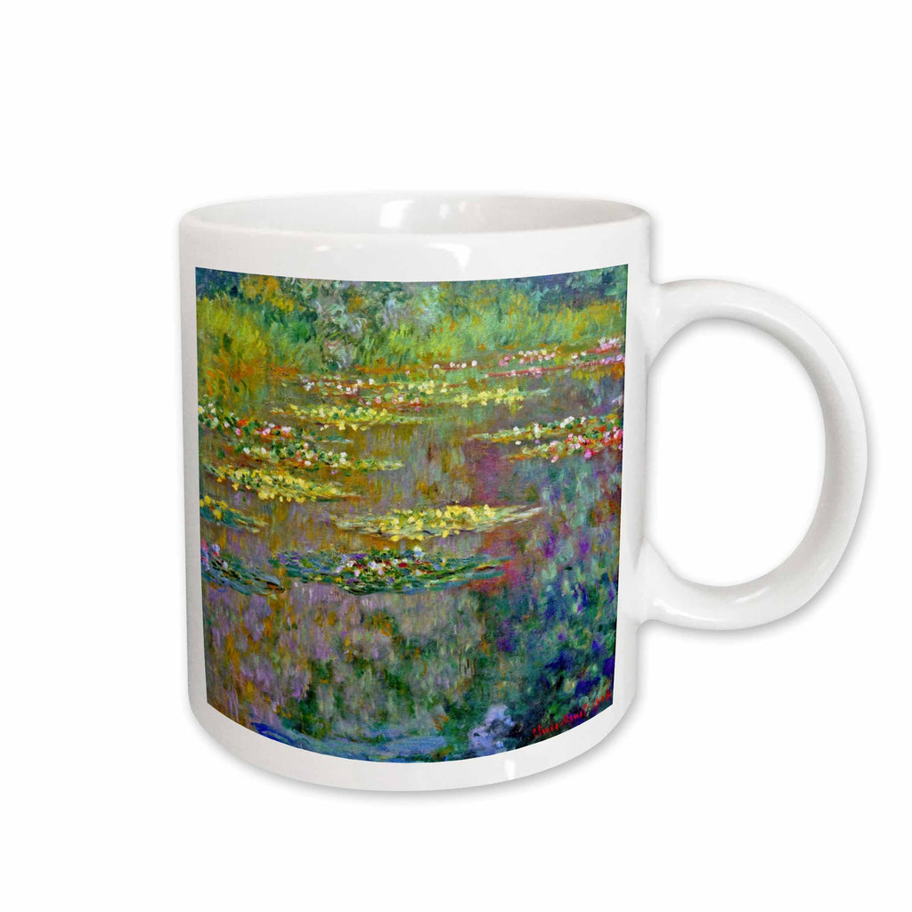 3dRose Water lilies by impressionist artist Claude Monet - waterlilies on lake... - Mugs (mug_155656)