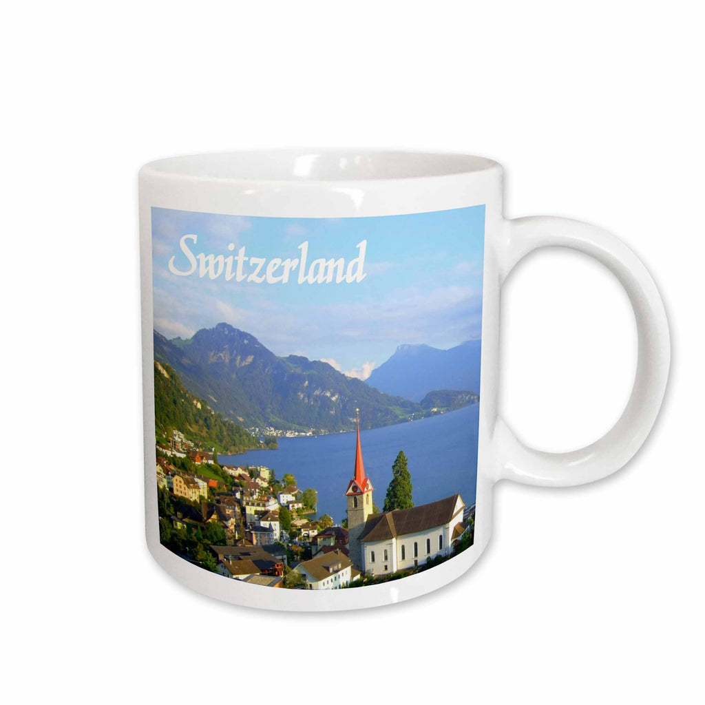 3dRose Switzerland tourist travel souvenir - Swiss landscape photo of pretty... - Mugs (mug_155661)