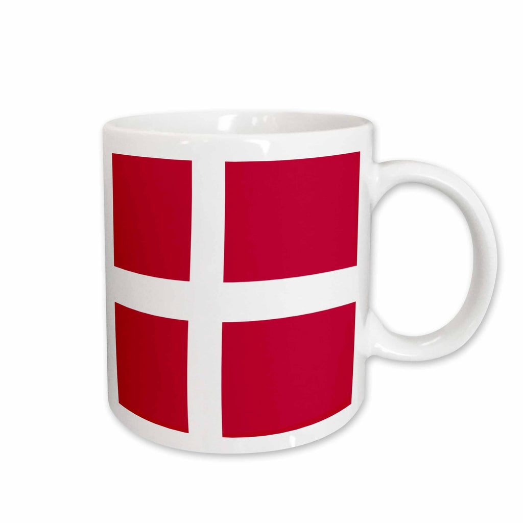 3dRose Flag of Denmark - Danish red with Dane white Scandinavian cross -... - Mugs (mug_158282)