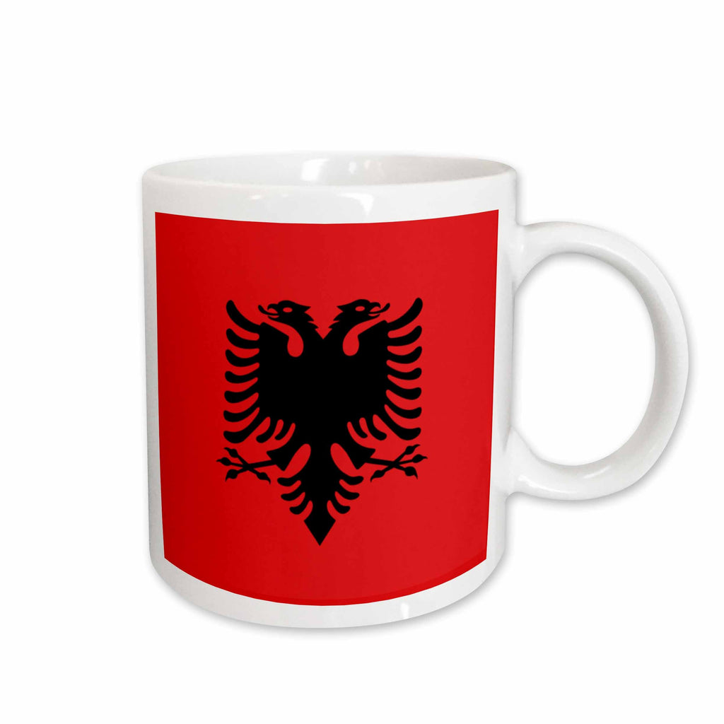 3dRose Flag of Albania - Albanian black double headed eagle on red - Balkans... - Mugs (mug_159836)