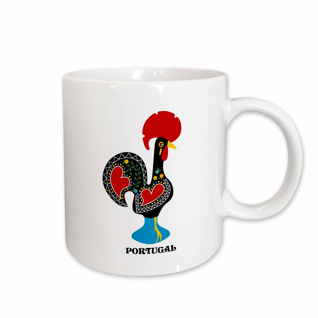 3dRose The black Portuguese Rooster or galo de barcelos - Mugs (mug_160659)