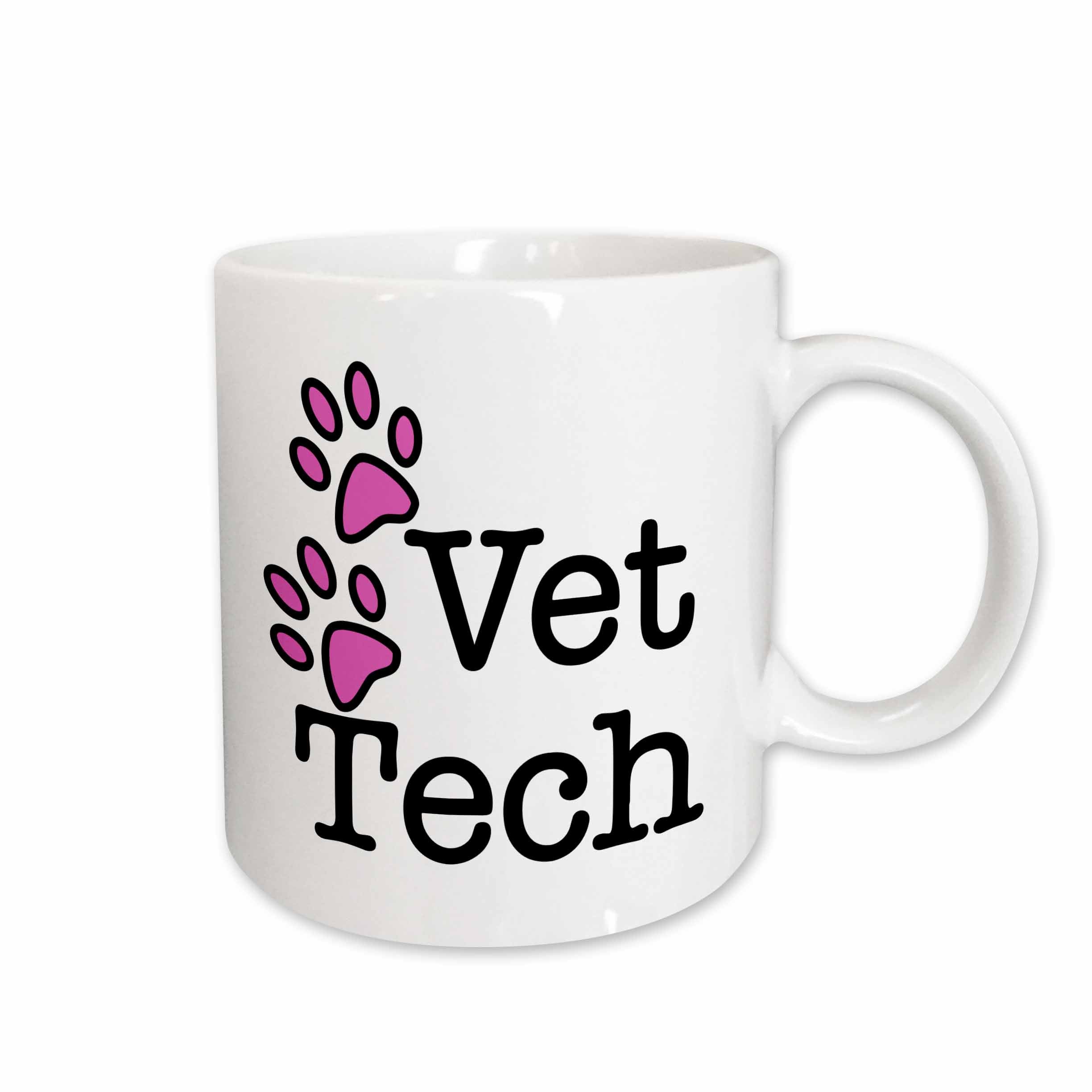 3dRose EvaDane - Quotes - Vet Tech, Pink - Mugs (mug_161088)