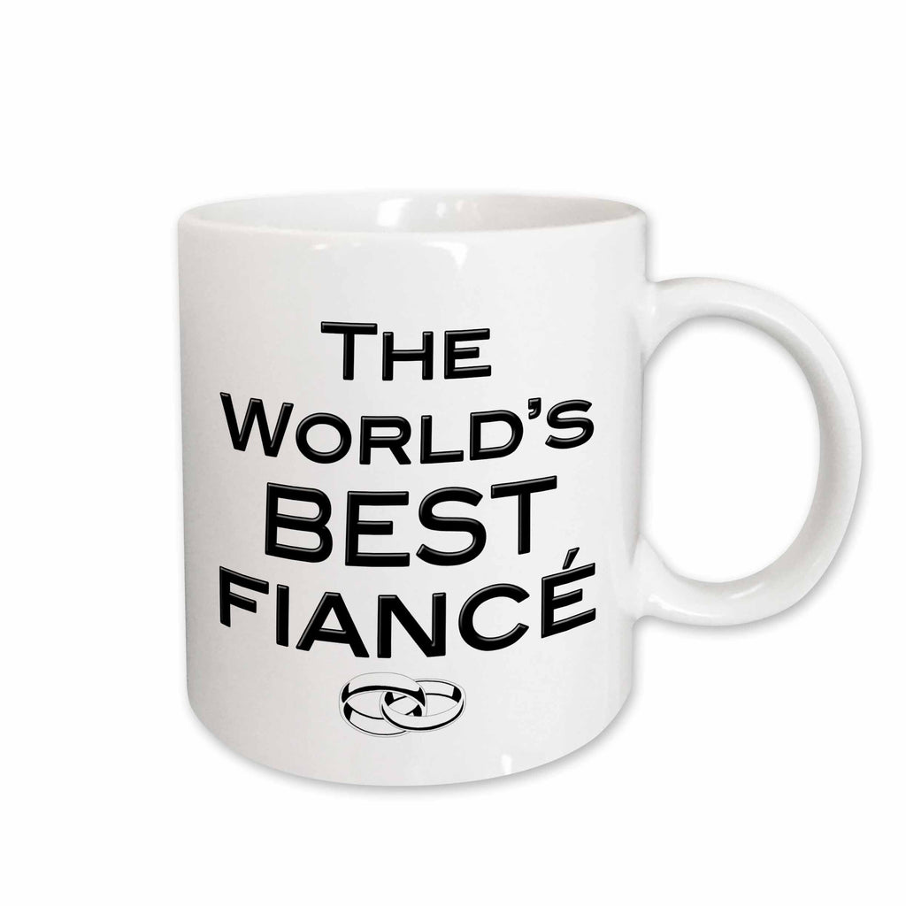 3dRose EvaDane - Funny Quotes - The world’s best fiancé - Mugs (mug_161150)