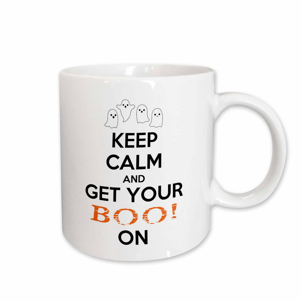 3dRose EvaDane - Funny Quotes - Keep calm and get your boo on - Mugs (mug_161171)