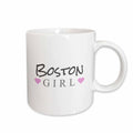 3dRose Boston Girl - home town city pride - USA United States of America - text... - Mugs (mug_161829)