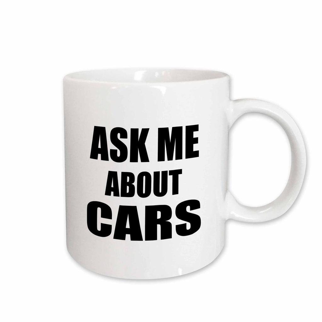 3dRose Ask me about Cars - advert for garage owner mechanic - advertise your... - Mugs (mug_161940)