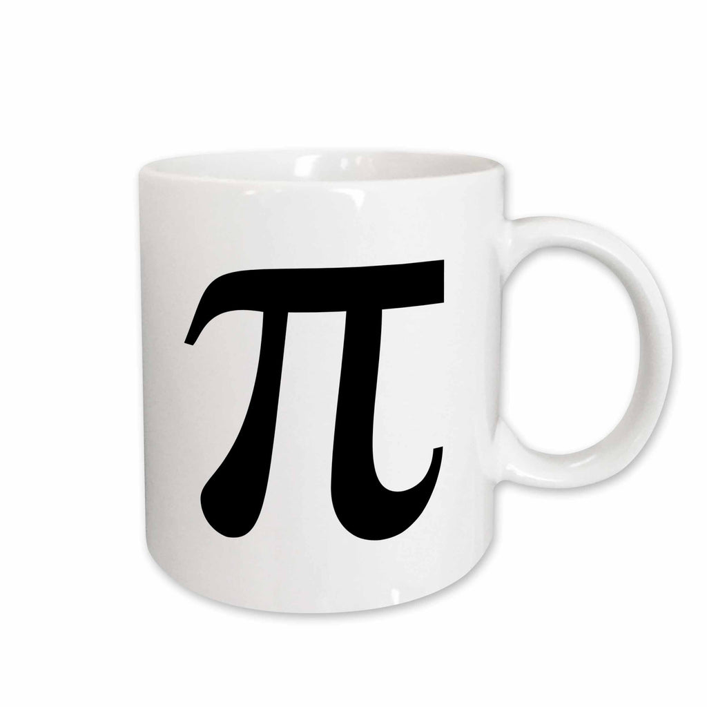 3dRose Pi symbol math sign. Mathematical black and white mathematics number - Mugs (mug_164891)