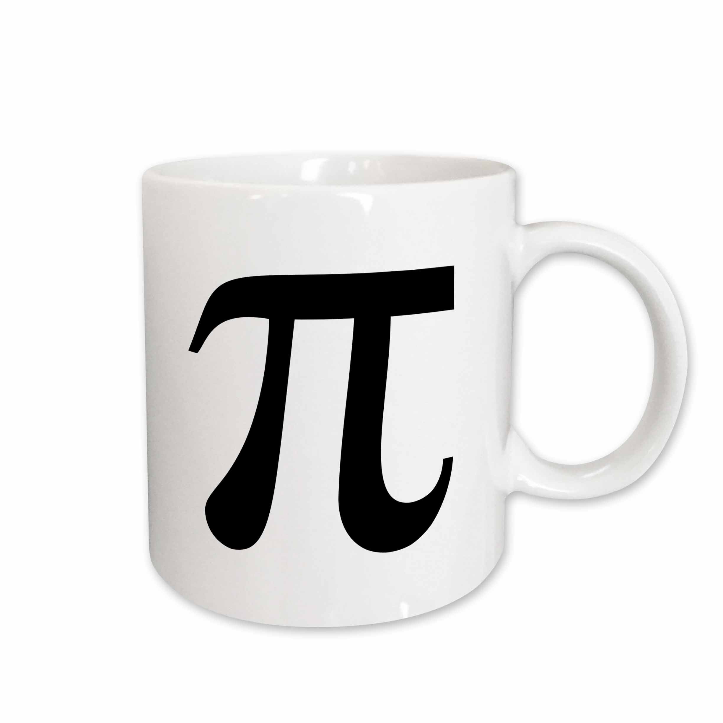 3dRose Pi symbol math sign. Mathematical black and white mathematics number - Mugs (mug_164891)
