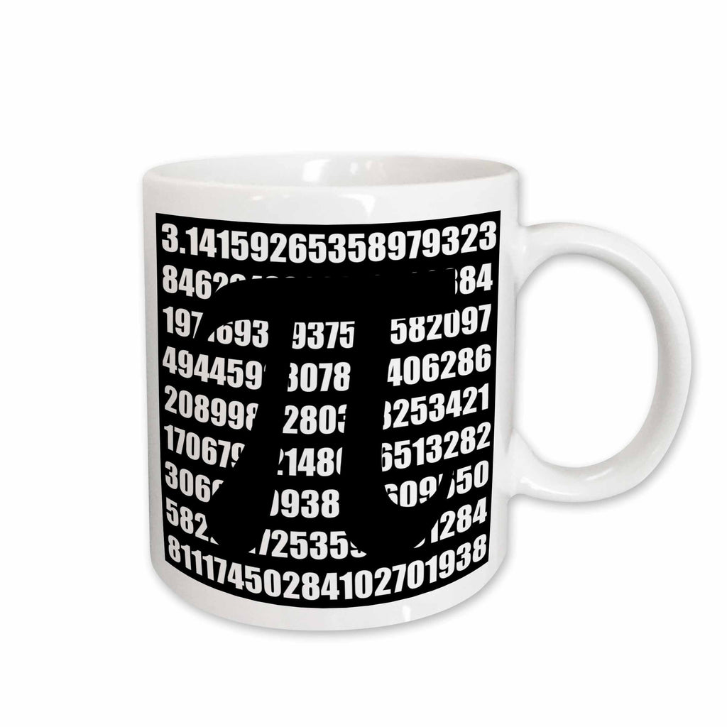 3dRose Pi symbol on number. Math mathematical numeric sign for mathematicians - Mugs (mug_164994)