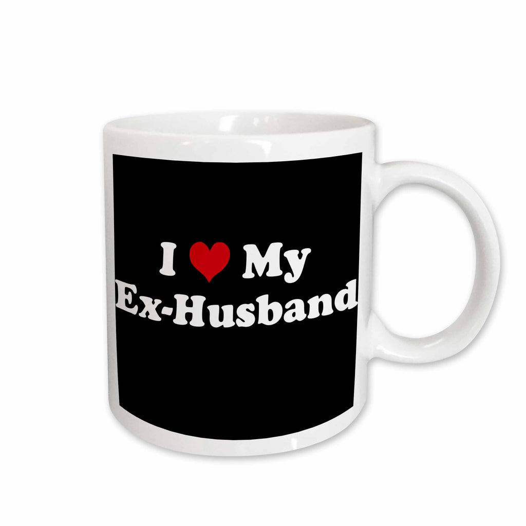 3dRose Mark Andrews ZeGear Love - I Love My Ex Husband - Mugs (mug_16589)
