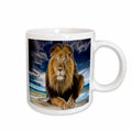 3dRose King of the jungle, stunning lion on the prairie with digital affects - Mugs (mug_167119)