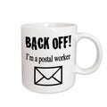 3dRose EvaDane - Funny Quotes - Back off Im a postal worker - Mugs (mug_171999)