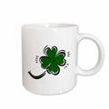 3dRose sketchy four leaf green clover st patrick - Mugs (mug_175528)