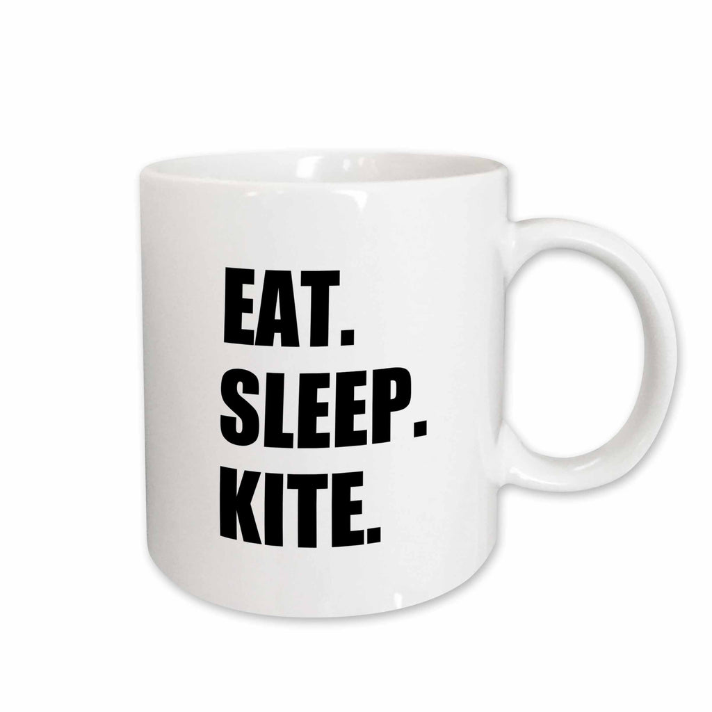 3dRose Eat Sleep Kite - Kitesurfing Kiteboarding Kitesurfer kiteboarder surf - Mugs (Mug_180416)