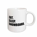 3dRose Eat Sleep Snowboard - snowboarding enthusiast - fun snowboarder sport - Mugs (mug_180442)