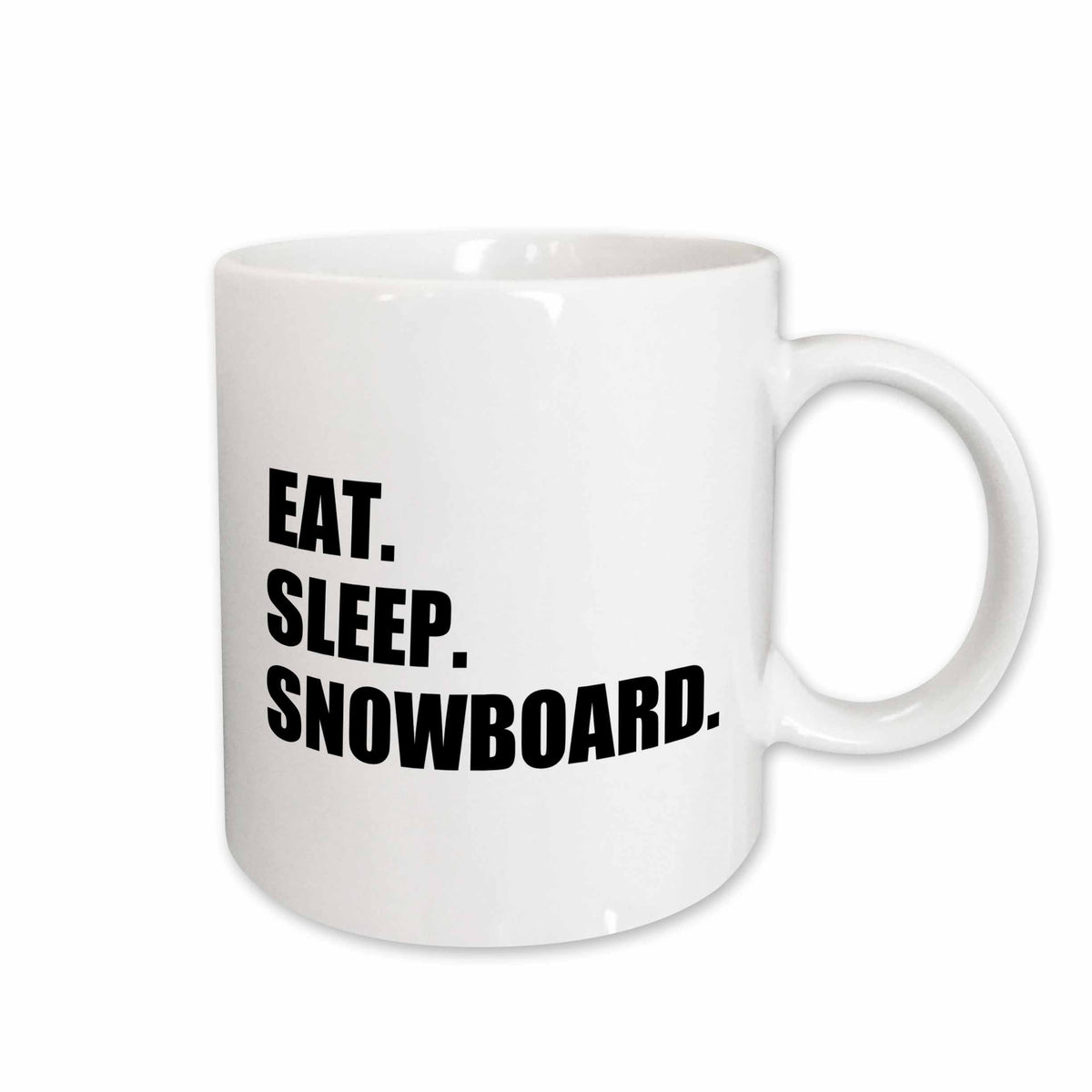 3dRose Eat Sleep Snowboard - snowboarding enthusiast - fun snowboarder sport - Mugs (mug_180442)