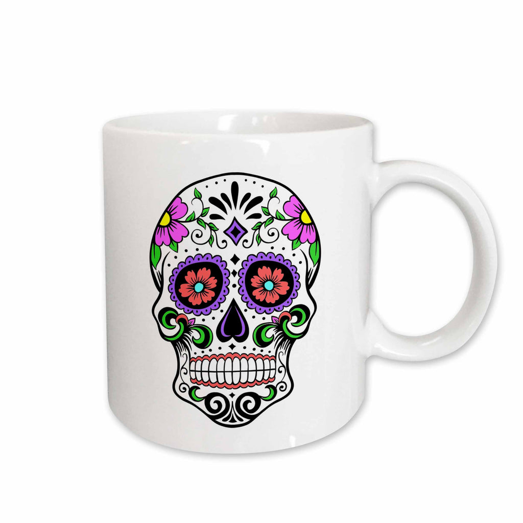 3dRose EvaDane - Signs - Sugar skull, Pink - Mugs (mug_186236)