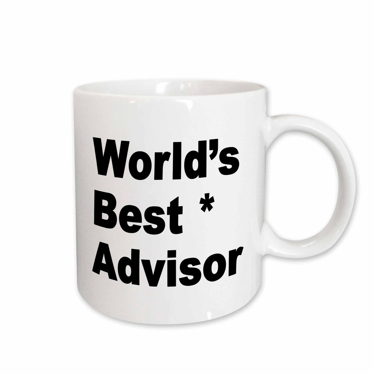 3dRose EvaDane - Quotes - Worlds best advisor. Black. - Mugs (mug_193253)