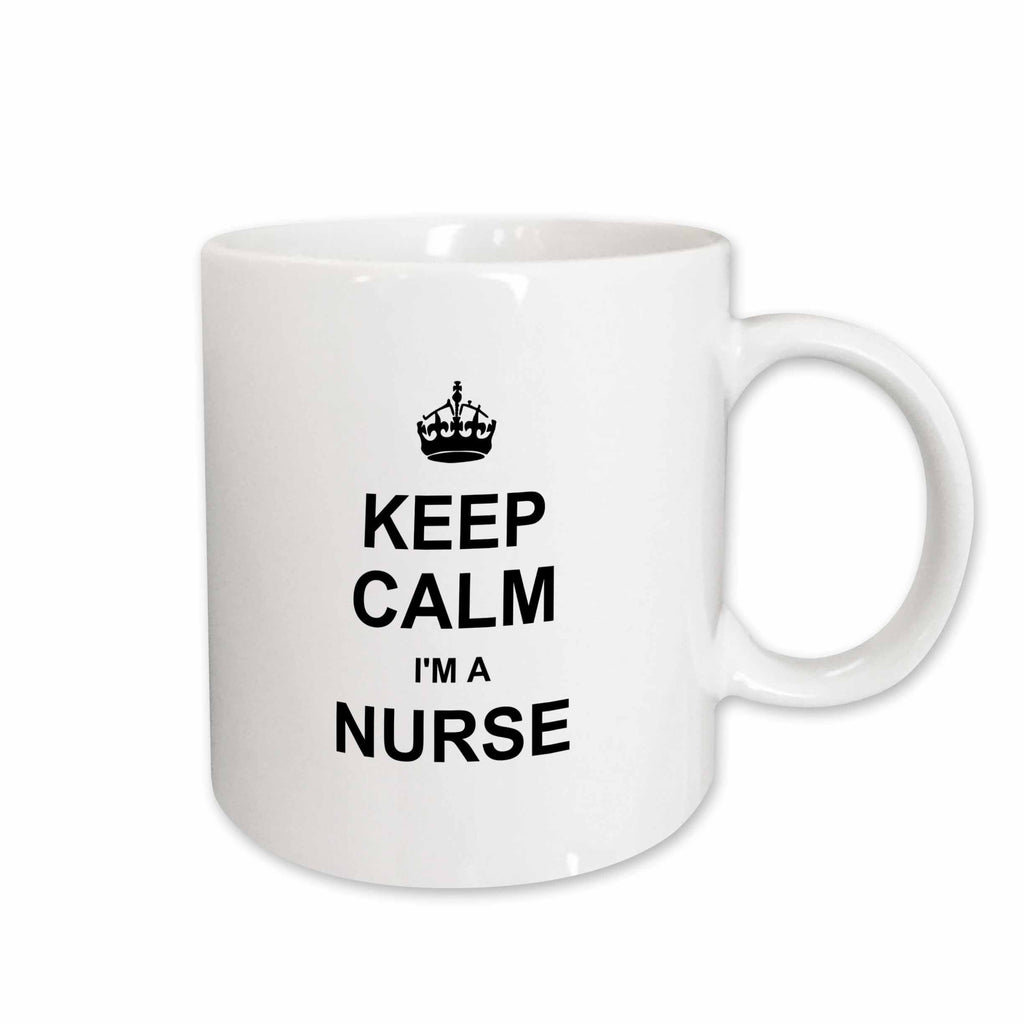 3dRose Keep Calm Im a Nurse - nursing pride - funny medical profession gift - Mugs (mug_194472)