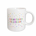 3dRose Goodbye Tension Hello Pension - fun retirement rhyme - colorful text - Mugs (mug_202095)