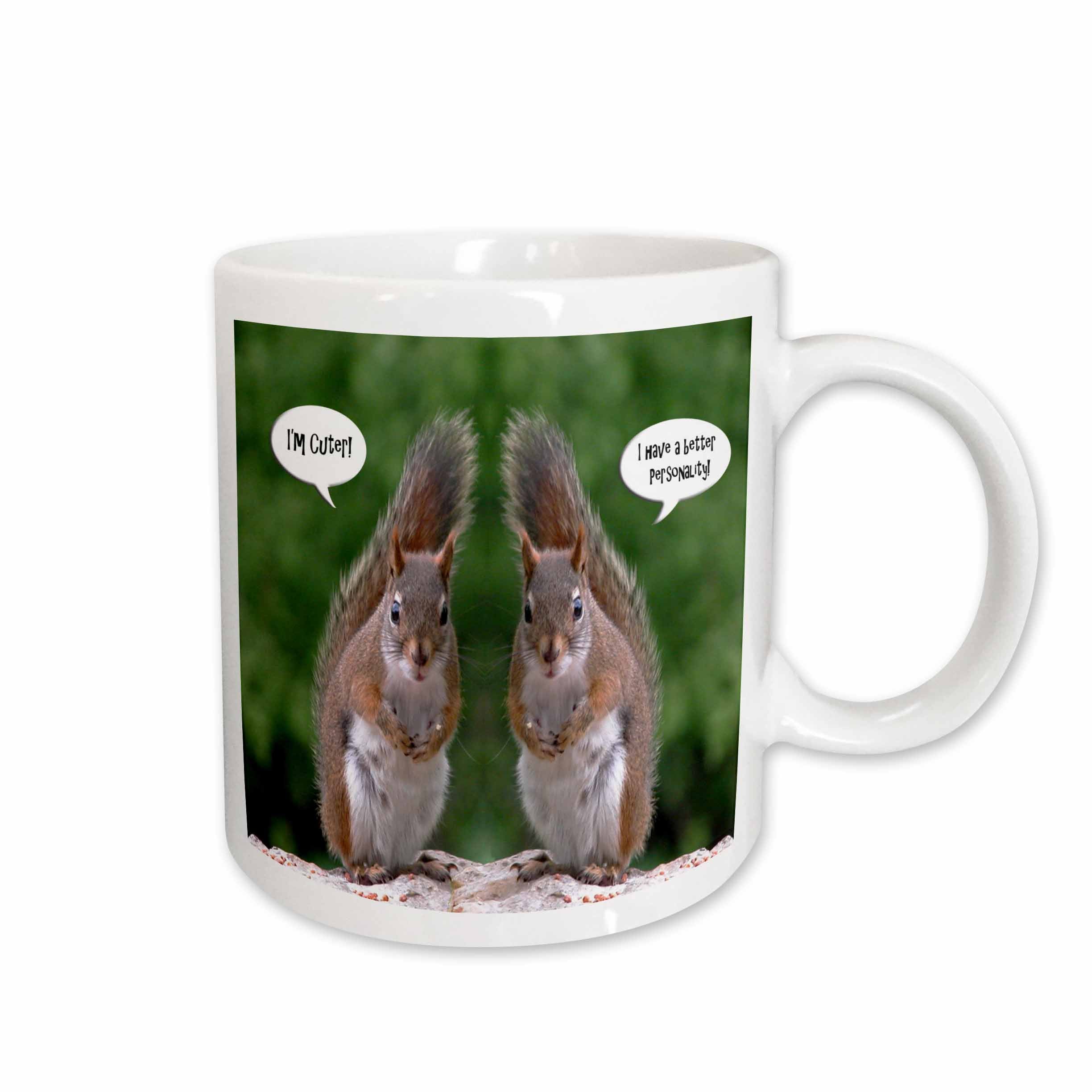 3dRose Beverly Turner Design and Photography - Red Squirrel Humor - Mugs (mug_20799)