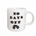 3dRose RinaPiro - Gym Quotes - No days off. Gym, workout. - Mugs (mug_216265)
