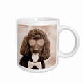 3dRose Cool Poodle wearing sunglasses and bow tie. Popular image. - Mugs (mug_218220)