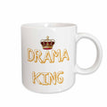 3dRose Xander funny quotes - Drama King with a picture of a crown - Mugs (mug_220123)
