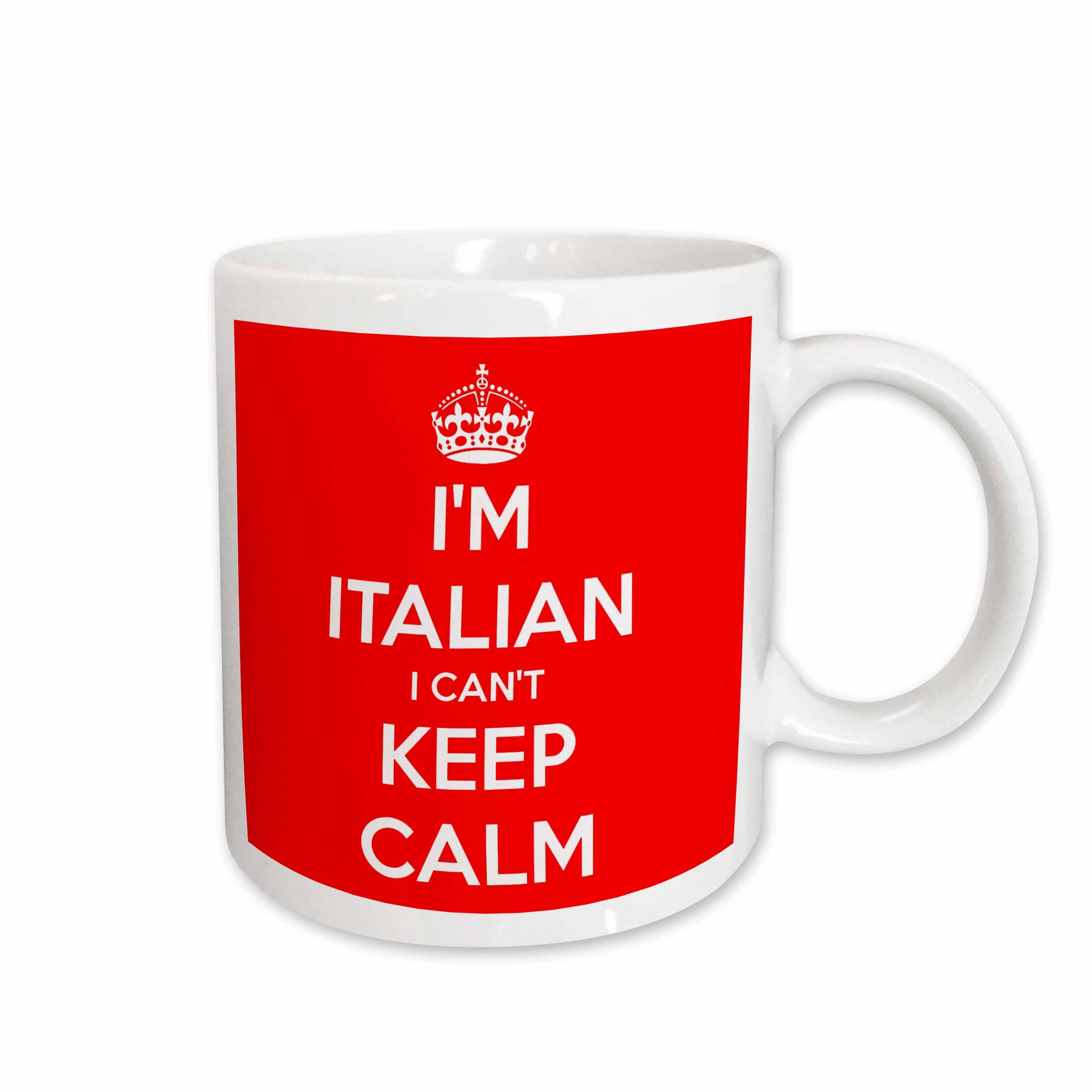 3dRose EvaDane - Quotes - I Cant Keep Calm Im Italian Red - Mugs (mug_222840)