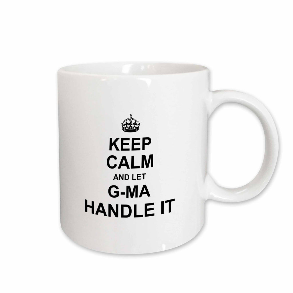 3dRose Keep Calm and let G-ma Handle it fun funny grandma grandmother gift - Mugs (mug_233093)