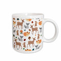 3dRose Woodland Animals Pattern, Fawn Fox Raccoon Rabbit - Mugs (mug_242313)