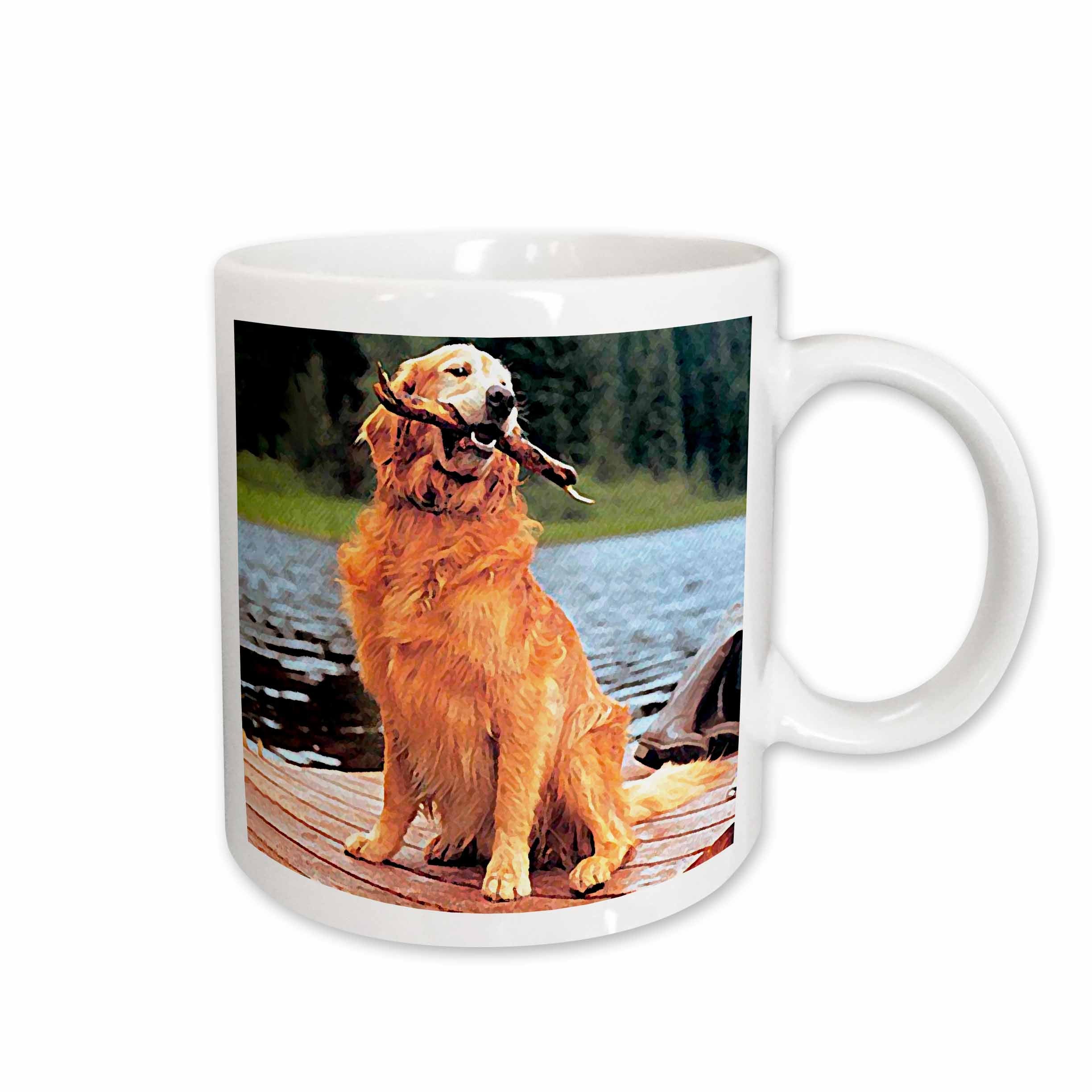 3dRose Dogs Golden Retriever - Golden Retriever - Mugs (mug_245)