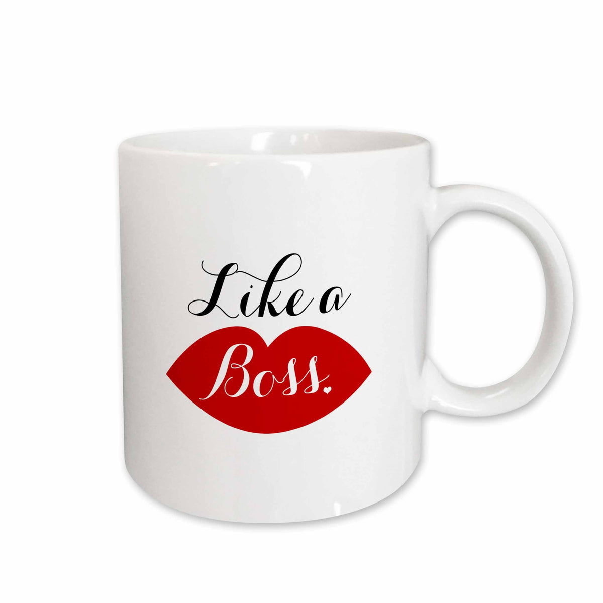 3dRose Janna Salak Designs Humor - Like a Boss Lips - Mugs (mug_252156)