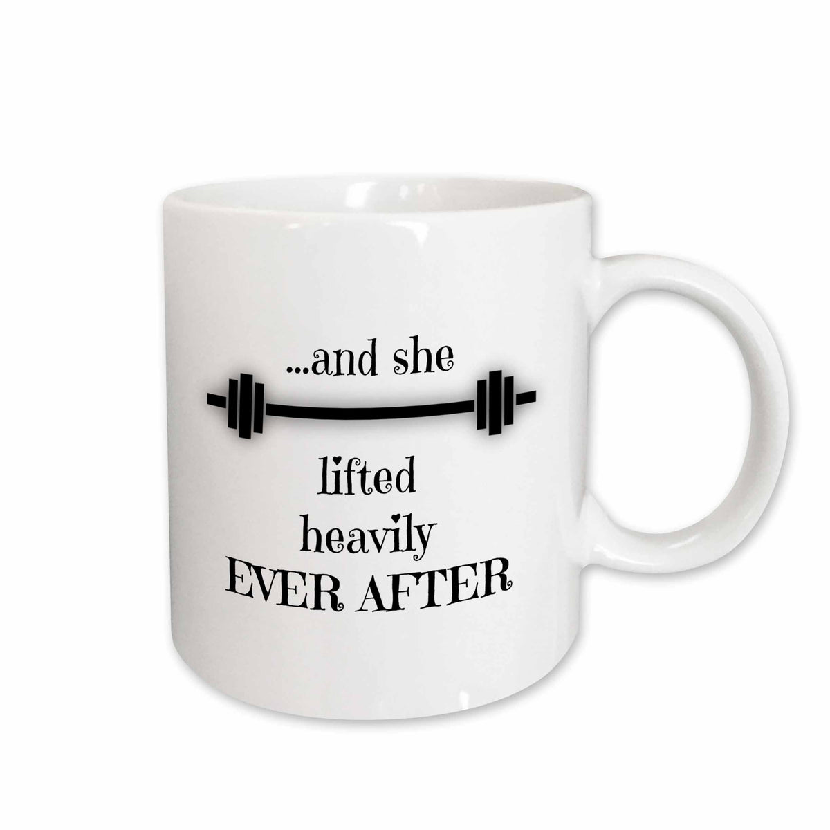 3dRose BrooklynMeme Fitness - And she lifted heavily ever after - Mugs (mug_252212)