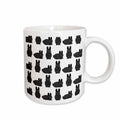3dRose Cute Black Little Rabbit Grumpy Bunny Print - Mugs (mug_25326)