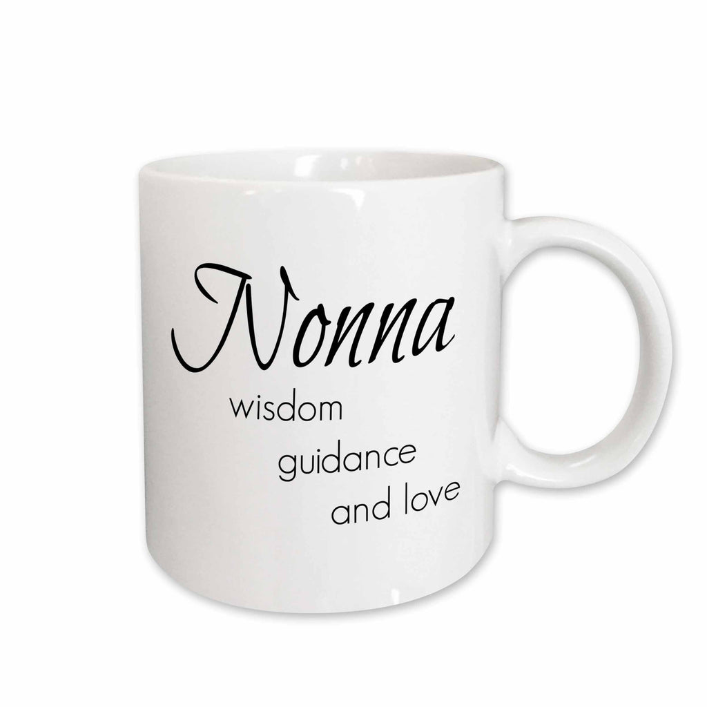 3dRose BrooklynMeme Sayings - Nonna wisdom, guidance, love - Mugs (mug_253728)