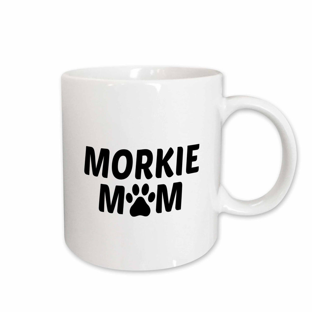 3dRose Morkie mom, picture of a dog paw on a white background - Mugs (mug_256559)