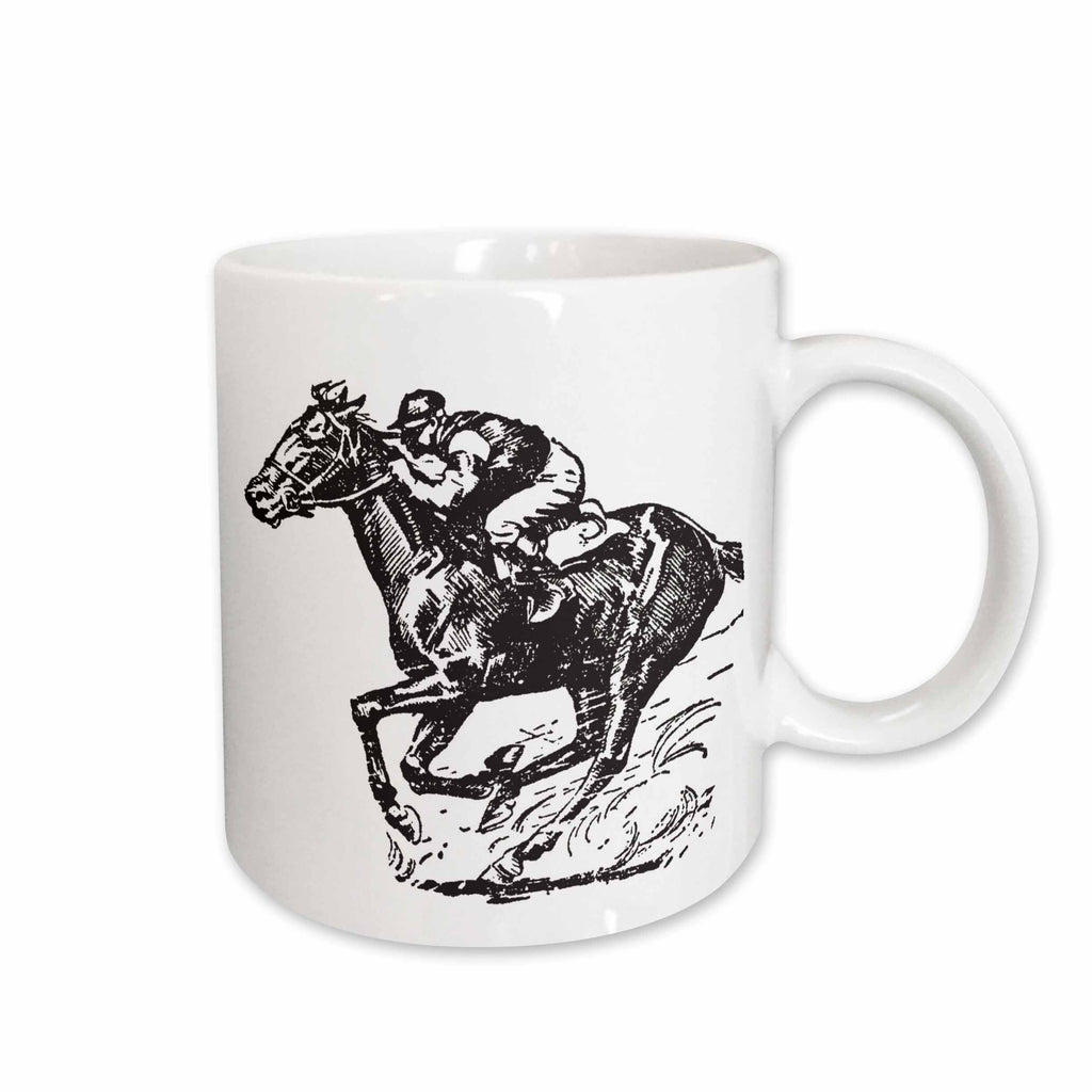 3dRose TNMGraphics Sports - Jocky and Horse Racing - Mugs (mug_26013)