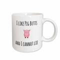 3dRose BrooklynMeme Funny Sayings - I like Pig Butts and I cannot lie - Mugs (mug_261193)