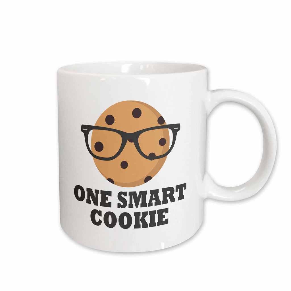 3dRose Janna Salak Designs Text Art - One Smart Cookie - Mugs (mug_261638)