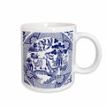 3dRose Russ Billington Designs - Willow Pattern Detail in Blue and White - Mugs (mug_262242)