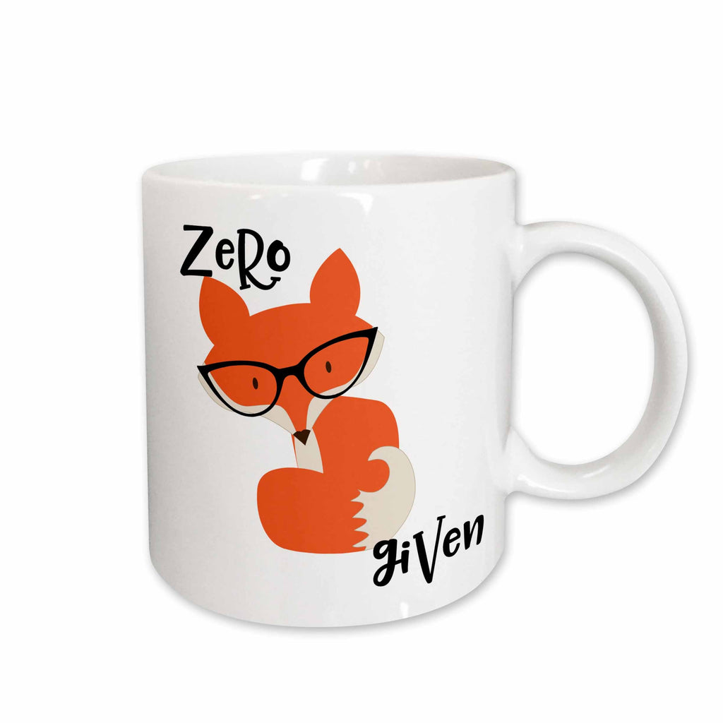 3dRose Lenas Photos - Funny Quotes - Zero Fox Given - Mugs (mug_270955)