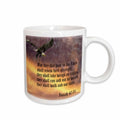 3dRose Isaiah 40-31 Bible verse with eagle against a troubled sky - Mugs (mug_27419)