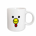 3dRose Janna Salak Designs Farm Animals - Cute Chicken Face White - Mugs (mug_28487)