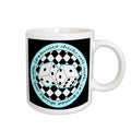 3dRose Janna Salak Designs Bunco - Bunco Chicks Roll With It Blue and Black - Mugs (mug_28496)