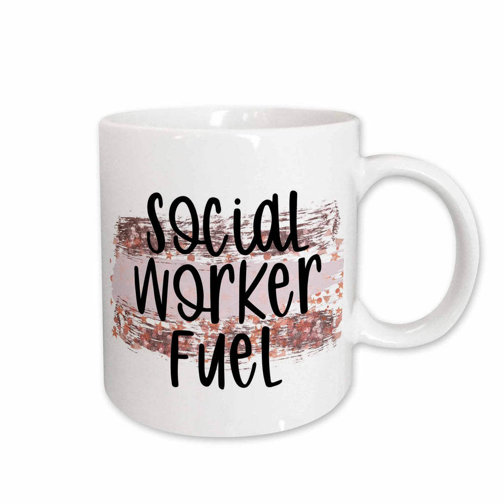 3dRose Lenas Photos - Cute Sayings - Social Worker Fuel - Mugs (mug_301433)