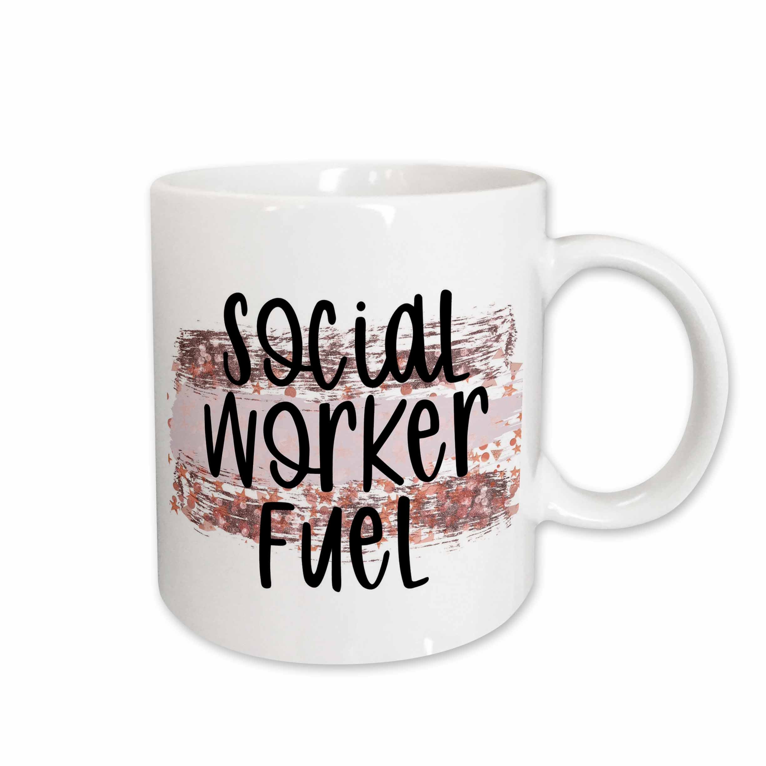 3dRose Lenas Photos - Cute Sayings - Social Worker Fuel - Mugs (mug_301433)
